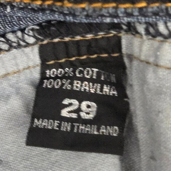 NWOT | Dark Wash Denim Flared Jeans Embroidered Floral | Size 29 - Picture 4 of 5